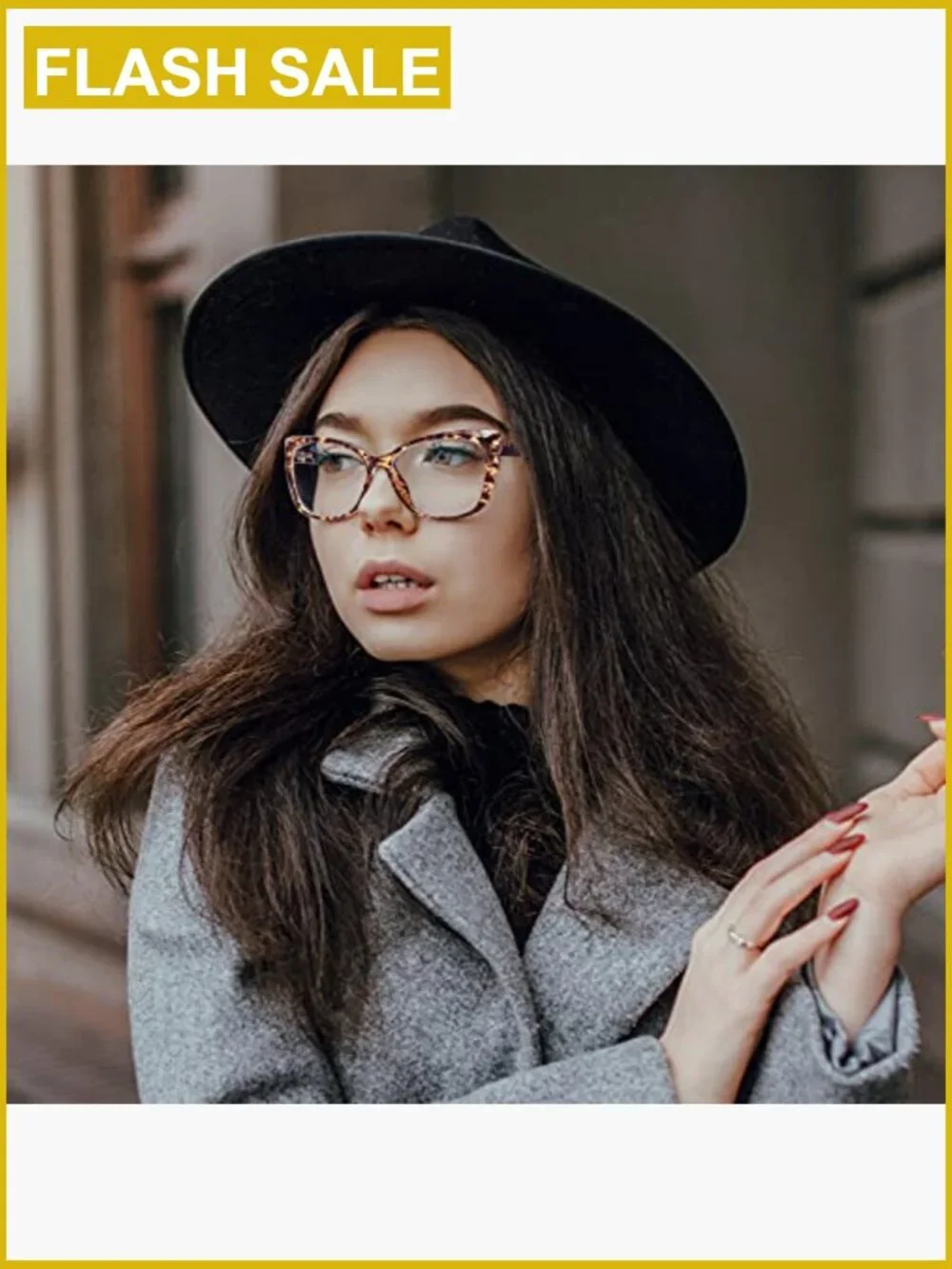 2 Pack Oversized Cat-Eye Reading Glasses for Women, Lightweight Large Frame